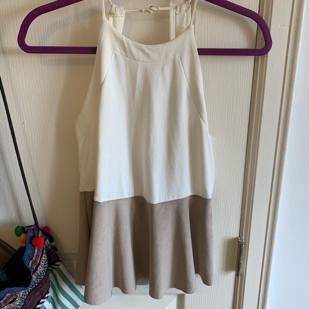 Zara open back peplum halter top